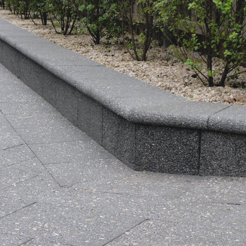 Exposed Concrete Pavers - Ebony Pebble